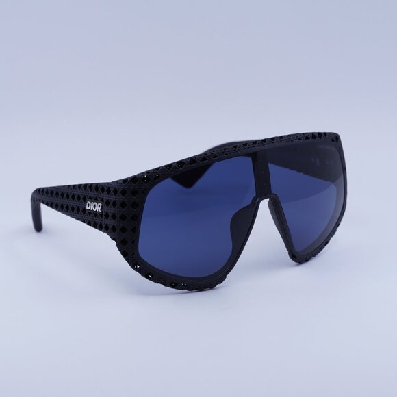 🕶️ New Dior DIOR3D M1U 11B0 Sunglasses - Black Frame, Blue Lenses - Picture 1 of 11